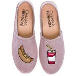 Chiara Ferragni espadrillas rosa con stampa Hot Dog e Soda