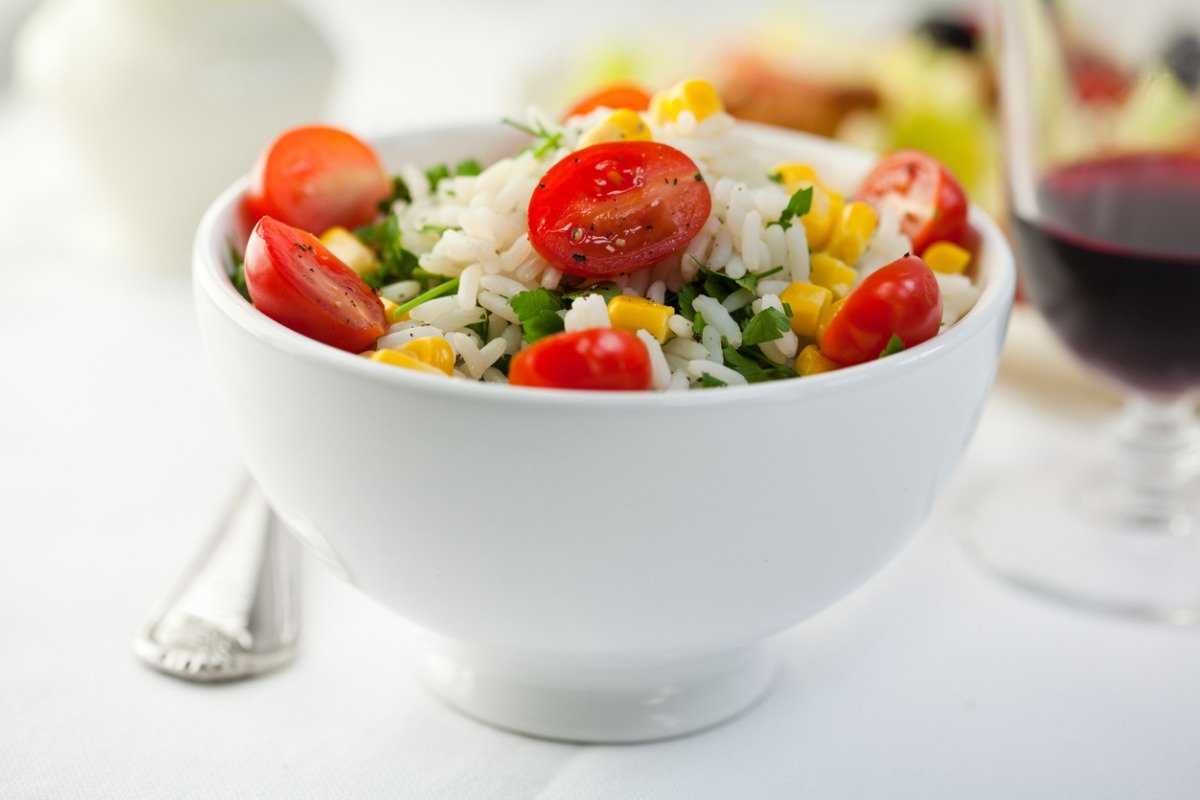 Insalata di riso vegana