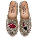 Chiara Ferragni espadrillas color oro modello Make Up