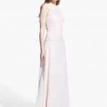 Vestito lungo da sera con top crochet Mango