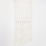 Borsa da spalla all'uncinetto con frange e tracolla in pelle Asos