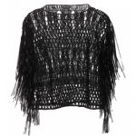 Poncho Benett in seta crochet con frange Isabel Marant