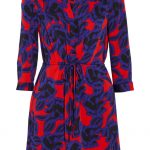 Abito con coulisse in vita in crepe elasticizzato stampato a fiori Diane Von Furstenberg Netaporter