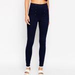 Jeans a vita alta skinny Asos Rivington