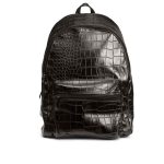 H&M, zaino in finta pelle con decoro coccodrillo.