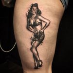 Pin up tattoo by Fabio Chiaramonte