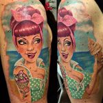 Pin up tattoo by Nancy Mietzi