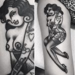 Pin up tattoo by Moira Ramone
