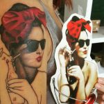 Pin up tattoo by Frankie Tattoo 8