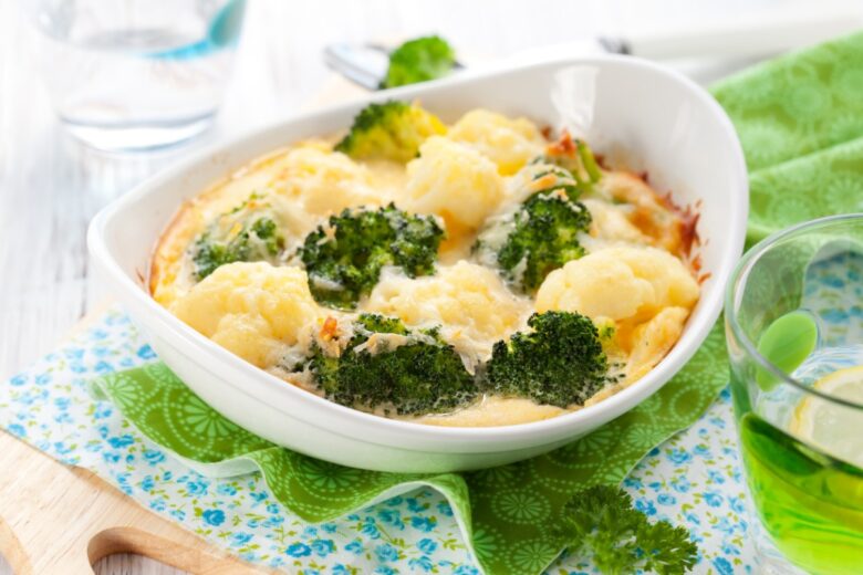 Broccoli e cavolfiori al gratin