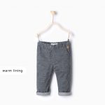 Pantaloni microvelluto foderati Zara