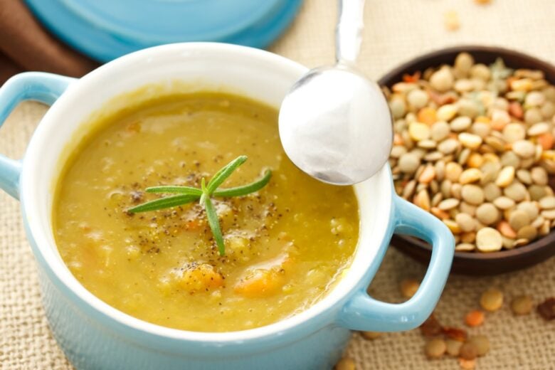 Zuppa di miglio e lenticchie
