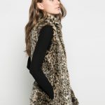 Bershka gilet pelliccia leopardato