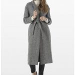 Stefanel maxi coat melange