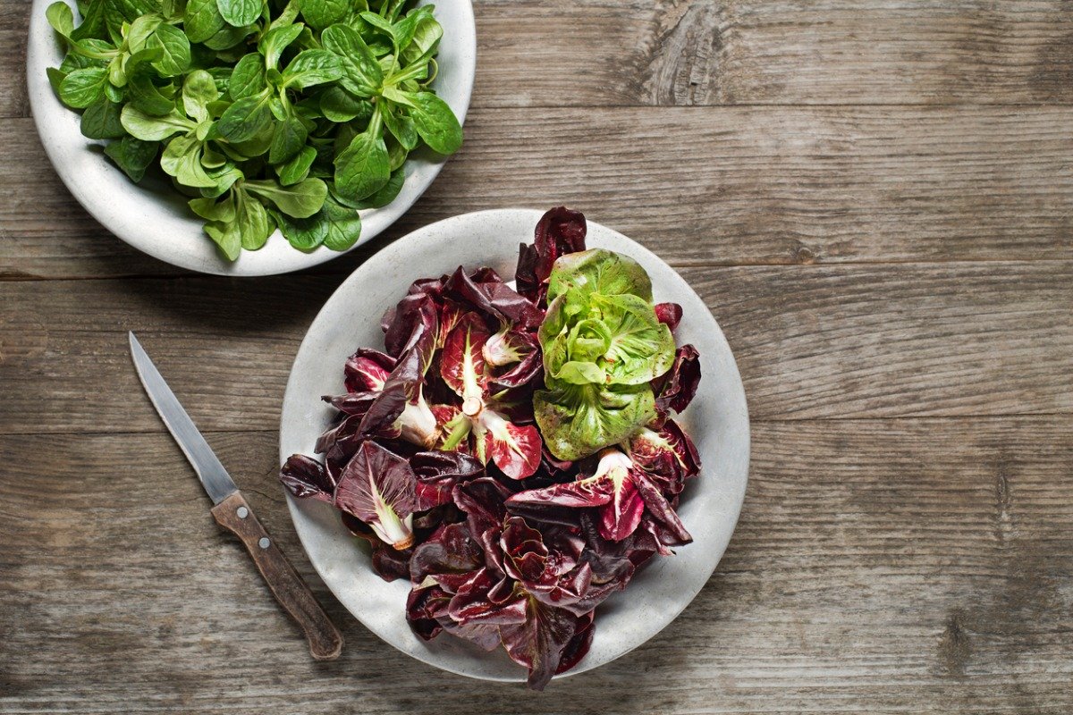 Insalata di radicchio, songino e semi di chia
