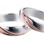 argento e oro rosa con diamantino