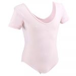 Body manica corta bambina danza classica rosato - Domyos