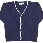 Cardigan blu misto cashmere e lana - Aletta
