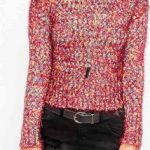 Maglione multicolor con lavorazione mista di AX Paris
