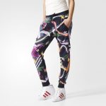 Adidas Floral Burts Cuffed track pants anni '70