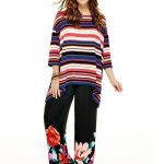 Fiorella Rubino pantaloni palazzo bordo a fiori