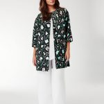 Marina Rinaldi giacca in faille stampato