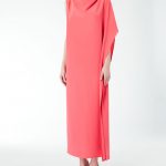 Max Mara abito cady e seta tinta unita