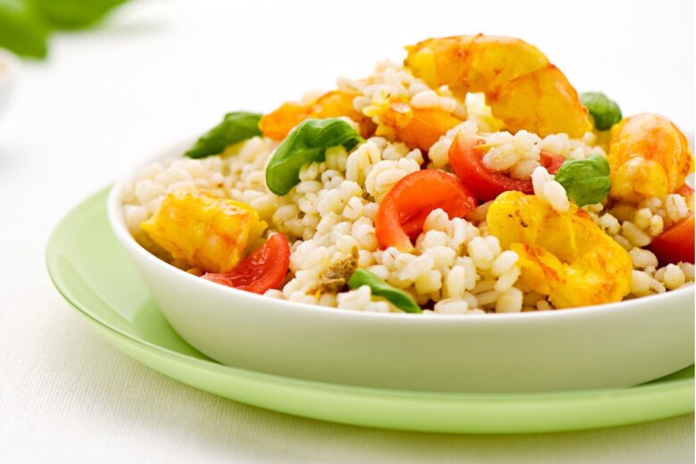 Orzo freddo con gamberi