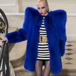 Saint Laurent pelliccia blu