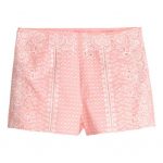 H&M pantaloncini ricamati rosa