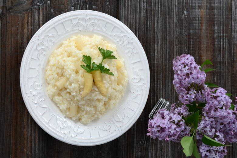 Risotto con asparago bianco