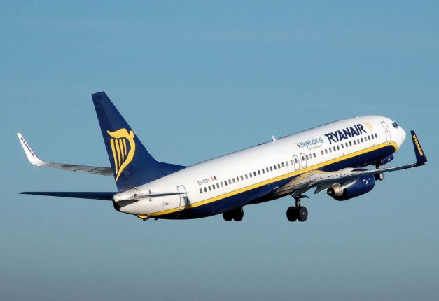 Ryanair, una delle compagnie low-cost più famose in Europa.