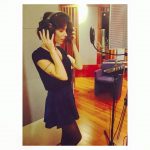 Bianca Atzei con un look total black