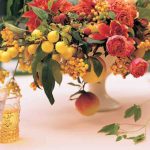 proposta centrotavola con frutta
