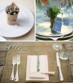 Segnaposto matrimonio green