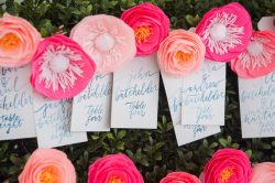 segnaposto matrimonio a tema floreale