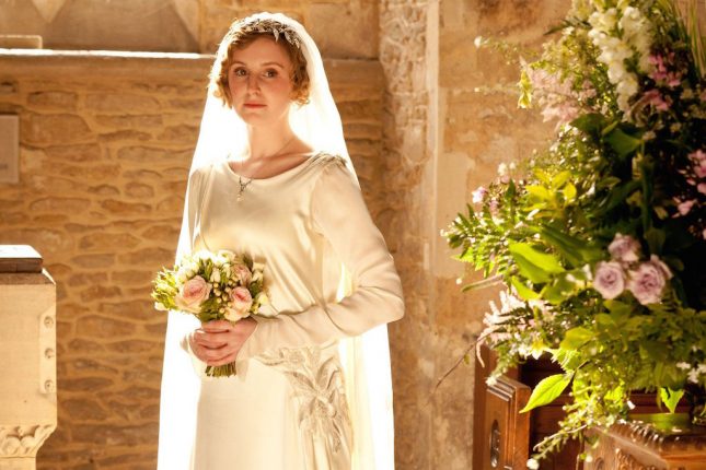 matrimonio celtico abito a sposa Lady Edith Crawley