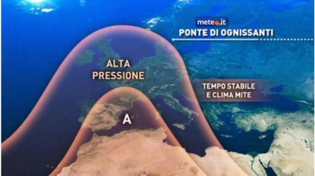 Meteo di fine ottobre: Ponte di Ognissanti all’insegna del bel tempo