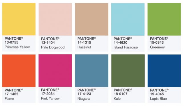 I colori pantone spring summer 2017