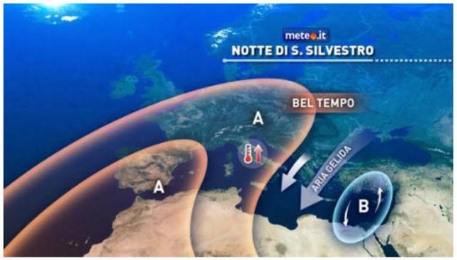 Meteo di Capodanno: San Silvestro limpido e sereno.