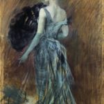 Giovanni Boldini Signora bionda in abito da sera 1889 ca. Pastello su carta incollato su tela, 220x150cm Collezioni d'Arte Fondazione Cariparma, donazione Renato Bruson