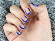Nail art blu