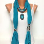 Foulard gioiello azzurro