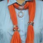 Foulard gioiello arancione