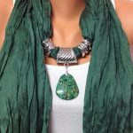 Foulard gioiello verde