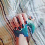 Nail art blu
