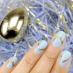 Nail art blu