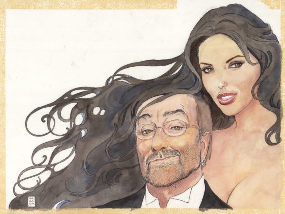Milo Manara a Palazzo Pallavicini. Opera della sezione Bardot (credits Milo Manara 2017)