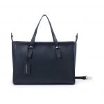 Borsa a mano in pelle stampata blu Career by Borbonese