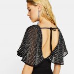 Body con mantella di paillettes by Bershka
